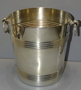 -CHRISTOFLE GALLIA SEAU à CHAMPAGNE MODELE BIARRITZ COLLECTION DECO FETES   D