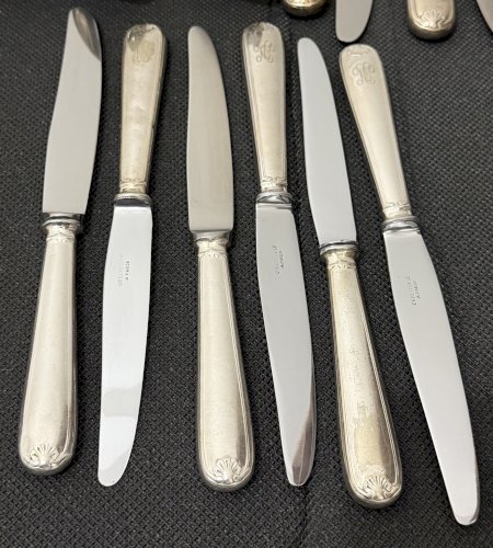 Christofle – Modèle Marot Bérain – Ménagère 36 pièces en métal argenté – 6 personnes