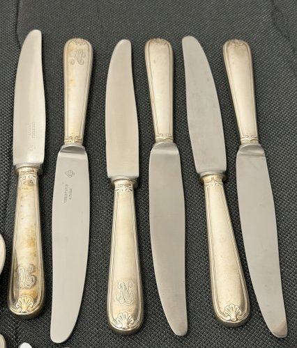 Christofle – Modèle Marot Bérain – Ménagère 36 pièces en métal argenté – 6 personnes