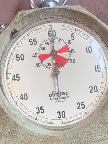 chronomètre à aiguille ofrarep vintage fonctionne très bel état
