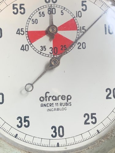 chronomètre à aiguille ofrarep vintage fonctionne très bel état