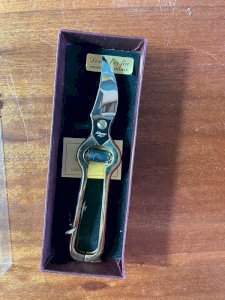 Ciseau à volaille vintage Nogent doré à l’or fin