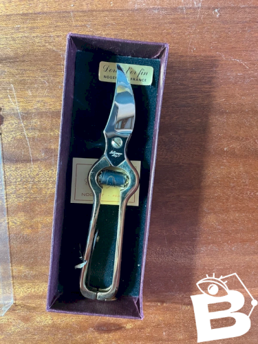 Ciseau à volaille vintage Nogent doré à l’or fin