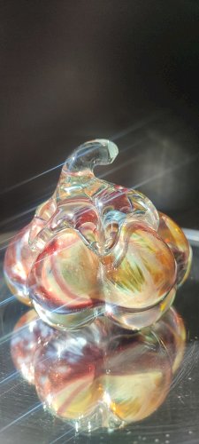 Citrouille en verre soufflé signée Loup Guittet