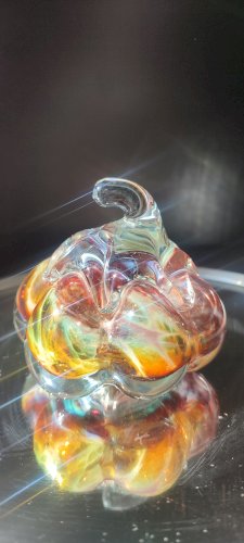 Citrouille en verre soufflé signée Loup Guittet