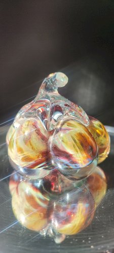 Citrouille en verre soufflé signée Loup Guittet
