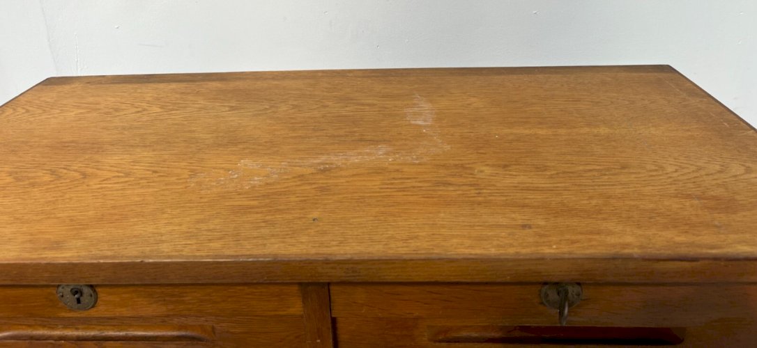 Classeur a rideau en chêne Meuble de bureau XX siècle