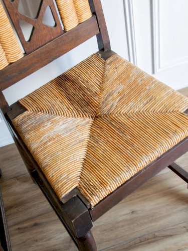 Claude, la chaise à l'assise en cannage N°496