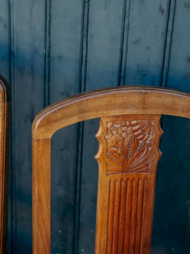 Claude, la chaise en bois et cuir N°407