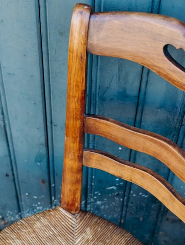 Claude, la chaise en bois et paille N°450