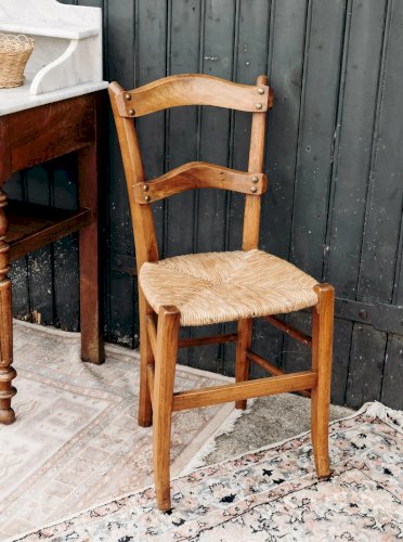 Claude, la chaise en bois et paille N°628