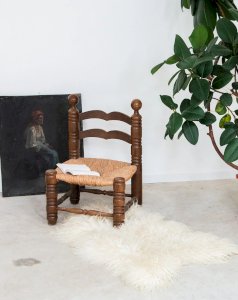 Claude, la chaise en bois et paille N°696