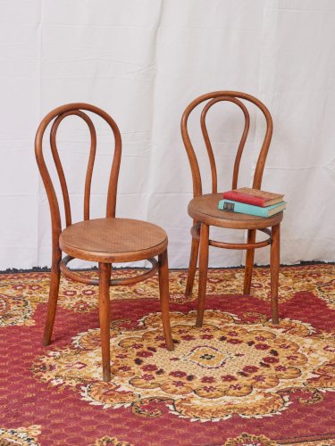 Claude, la paire chaise de bistrot en bois courbé N°995