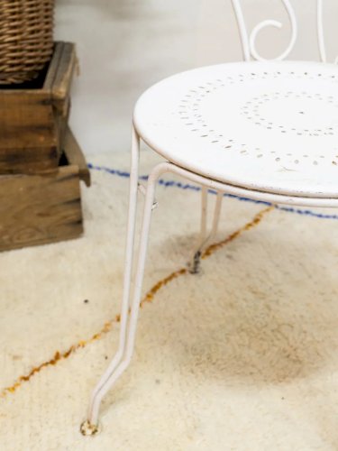 Claude, la paire de 2 chaises en métal blanc N°1021