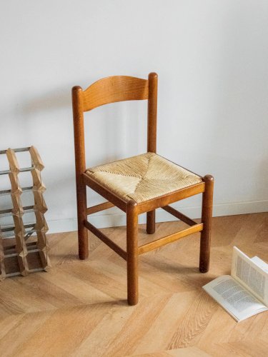 Claude, la paire de chaises en bois et corde N°964