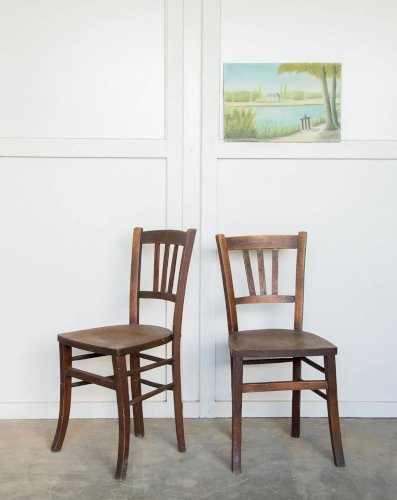 Claude, la paire de chaises en bois N°482