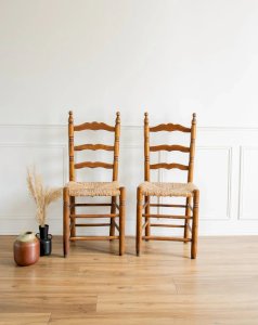Claude, la paire de chaises en bois N°497