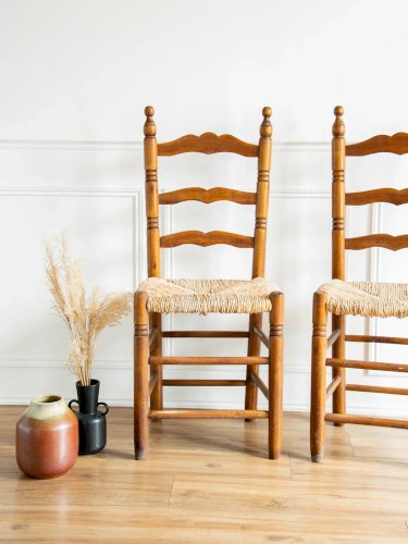 Claude, la paire de chaises en bois N°497