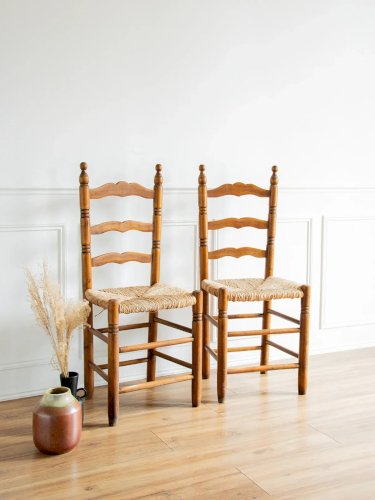 Claude, la paire de chaises en bois N°497