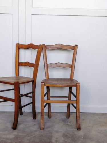 Claude, la paire de chaises en bois N°510