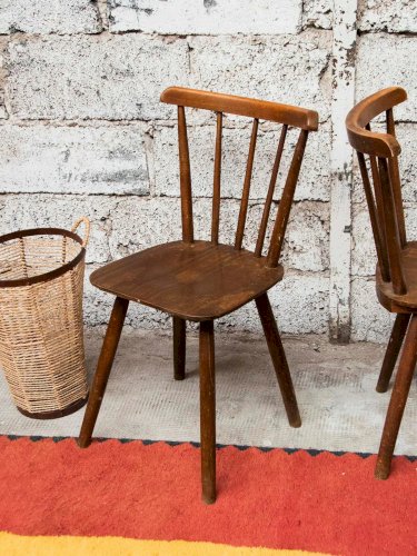 Claude, la paire de chaises en bois N°723