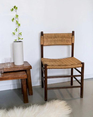 Claude, la paire de chaises en corde N°726