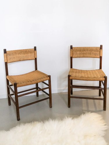 Claude, la paire de chaises en corde N°726