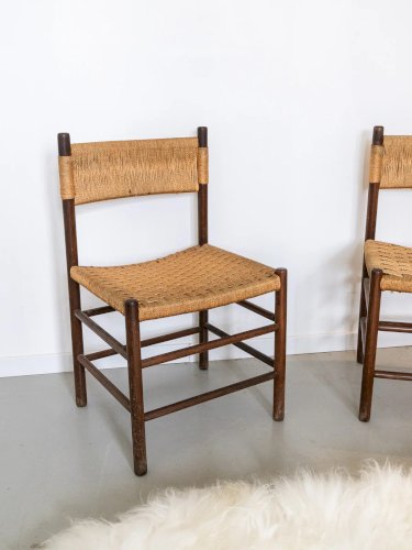 Claude, la paire de chaises en corde N°726