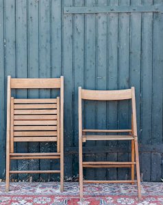 Claude, the pair of folding chairs No. 730