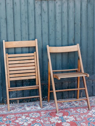 Claude, la paire de chaises pliantes N°730