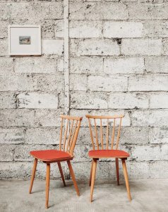 Claude, the pair of red chairs No. 863