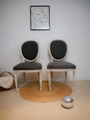 Claude, la paire de chaises style Louis XVI N°932