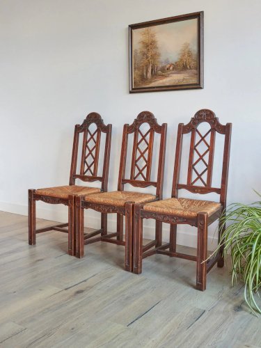 Claude, le lot de 3 chaises en bois N°807