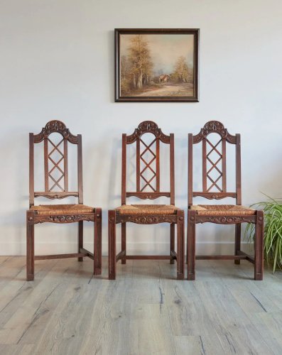 Claude, le lot de 3 chaises en bois N°807
