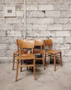 Claude, the set of 4 bistro chairs No. 573