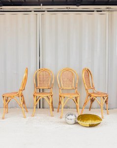 Claude, the lot of 4 cane chairs No. 609