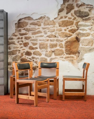 Claude, le lot de 4 chaises en bois N°856