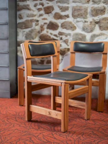 Claude, le lot de 4 chaises en bois N°856