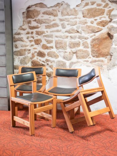 Claude, le lot de 4 chaises en bois N°856