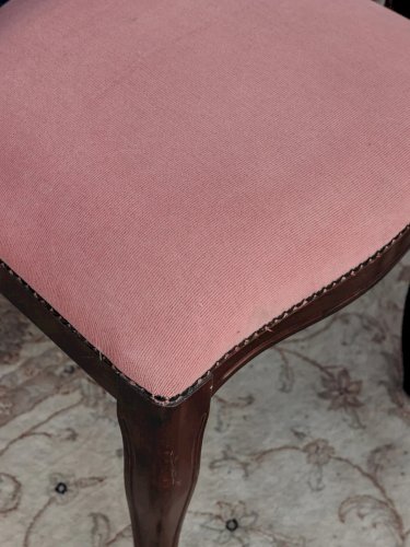 Claude, le lot de 4 chaises en tissu et bois N°849