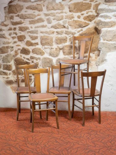 Claude, le lot de 5 chaises en bois N°676