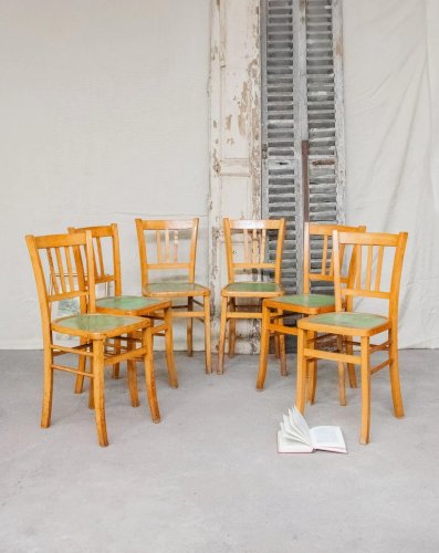 Claude, le lot de 6 chaises en bois N°839