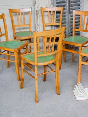 Claude, le lot de 6 chaises en bois N°839