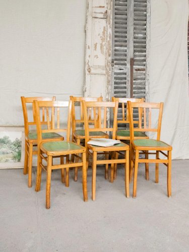 Claude, le lot de 6 chaises en bois N°839
