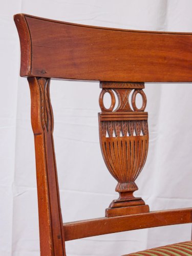 Claude, le lot de 6 chaises en bois style Empire N°996