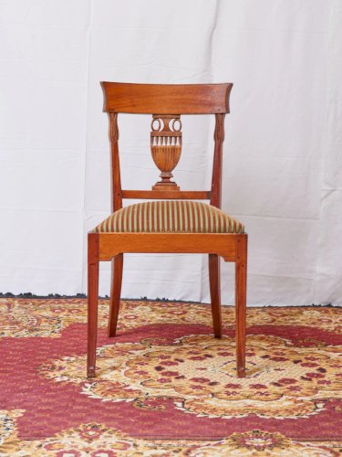 Claude, le lot de 6 chaises en bois style Empire N°996