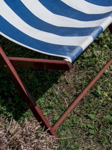 Claudine, la chaise longue à rayures N°4