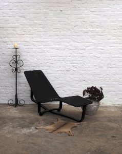 Claudine, la chaise longue en toile et bois N°9