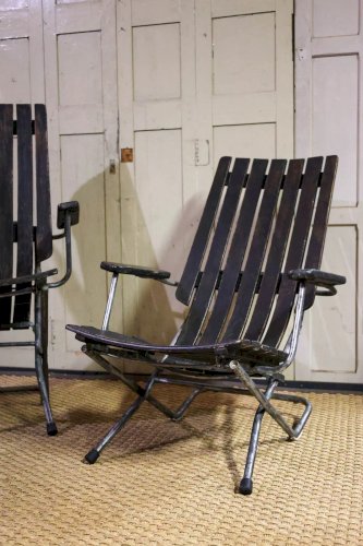 Claudine, la paire de chaises longues réglables N°7