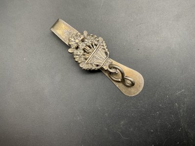 Clavette Chaine de Montre CHATELAINE en Argent et Email  XIXème